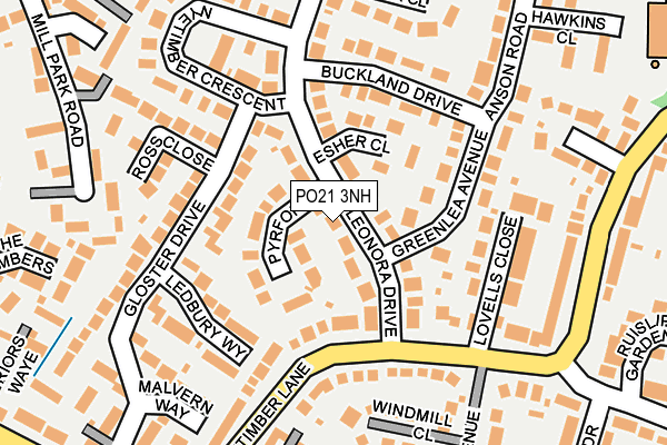 PO21 3NH map - OS OpenMap – Local (Ordnance Survey) PO21 3NH map - OS OpenMap – Local (Ordnance Survey)