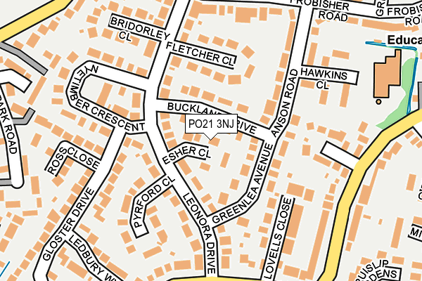 PO21 3NJ map - OS OpenMap – Local (Ordnance Survey) PO21 3NJ map - OS OpenMap – Local (Ordnance Survey)