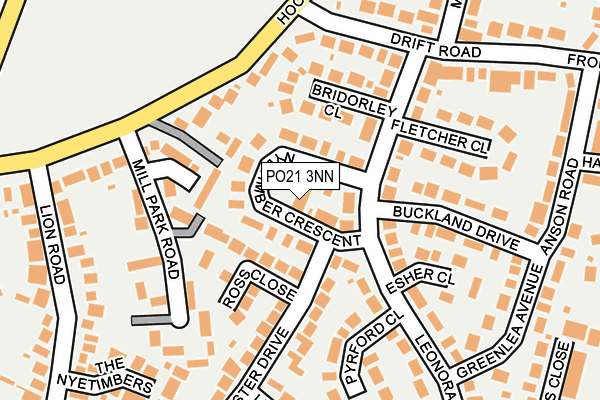 PO21 3NN map - OS OpenMap – Local (Ordnance Survey) PO21 3NN map - OS OpenMap – Local (Ordnance Survey)