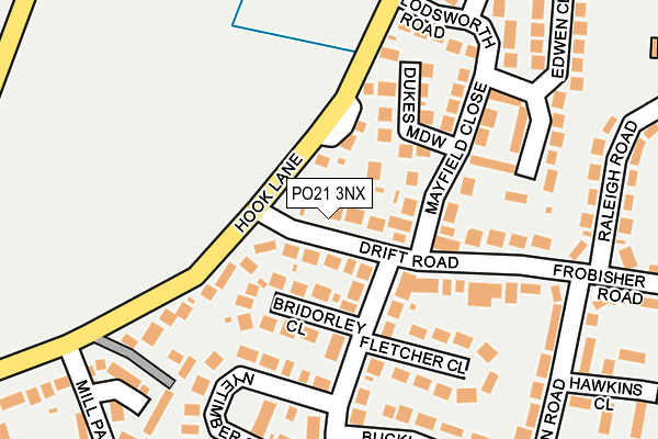 PO21 3NX map - OS OpenMap – Local (Ordnance Survey) PO21 3NX map - OS OpenMap – Local (Ordnance Survey)