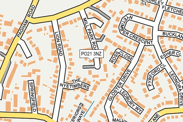 PO21 3NZ map - OS OpenMap – Local (Ordnance Survey) PO21 3NZ map - OS OpenMap – Local (Ordnance Survey)