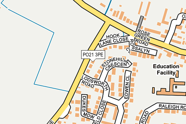 PO21 3PE map - OS OpenMap – Local (Ordnance Survey) PO21 3PE map - OS OpenMap – Local (Ordnance Survey)