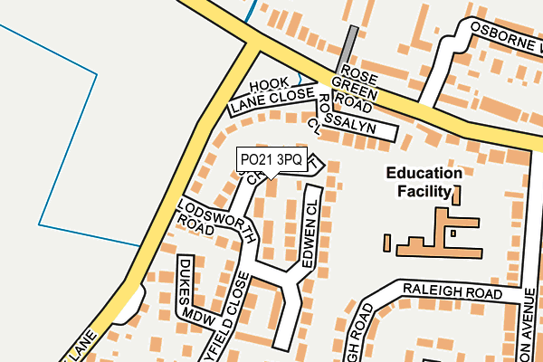 PO21 3PQ map - OS OpenMap – Local (Ordnance Survey) PO21 3PQ map - OS OpenMap – Local (Ordnance Survey)