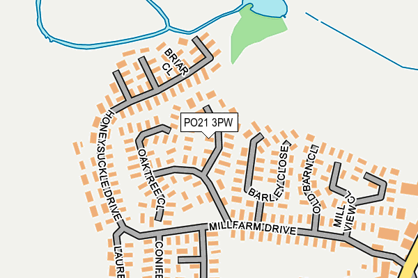 PO21 3PW map - OS OpenMap – Local (Ordnance Survey) PO21 3PW map - OS OpenMap – Local (Ordnance Survey)
