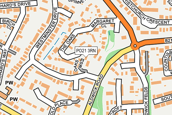 PO21 3RN map - OS OpenMap – Local (Ordnance Survey) PO21 3RN map - OS OpenMap – Local (Ordnance Survey)
