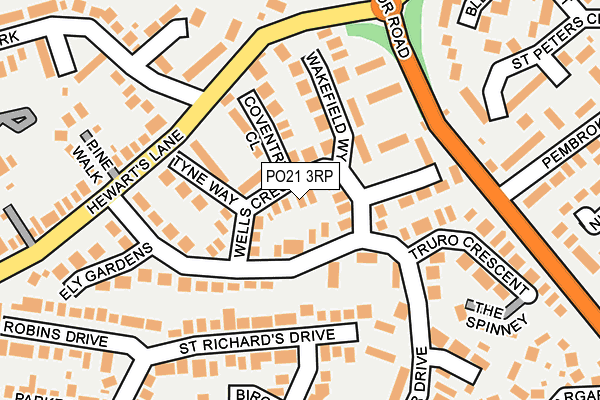 PO21 3RP map - OS OpenMap – Local (Ordnance Survey) PO21 3RP map - OS OpenMap – Local (Ordnance Survey)