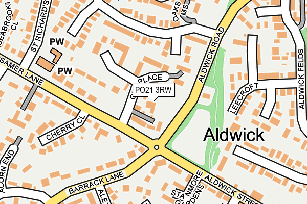 PO21 3RW map - OS OpenMap – Local (Ordnance Survey) PO21 3RW map - OS OpenMap – Local (Ordnance Survey)