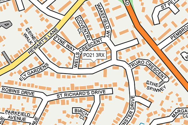 PO21 3RX map - OS OpenMap – Local (Ordnance Survey) PO21 3RX map - OS OpenMap – Local (Ordnance Survey)