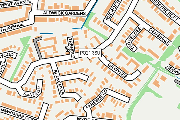 PO21 3SU map - OS OpenMap – Local (Ordnance Survey) PO21 3SU map - OS OpenMap – Local (Ordnance Survey)