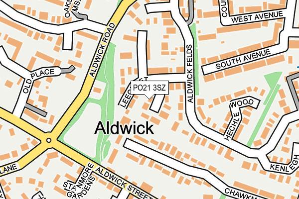 PO21 3SZ map - OS OpenMap – Local (Ordnance Survey)