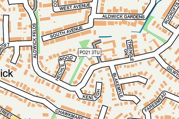 PO21 3TU map - OS OpenMap – Local (Ordnance Survey)