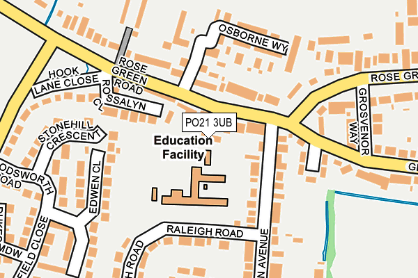PO21 3UB map - OS OpenMap – Local (Ordnance Survey) PO21 3UB map - OS OpenMap – Local (Ordnance Survey)