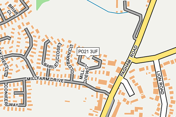 PO21 3UF map - OS OpenMap – Local (Ordnance Survey) PO21 3UF map - OS OpenMap – Local (Ordnance Survey)