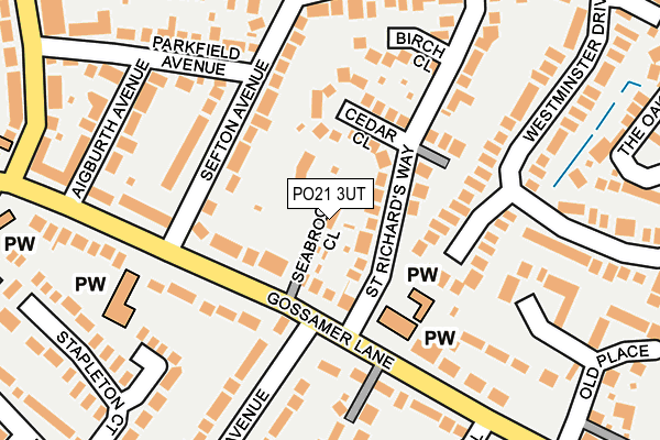 PO21 3UT map - OS OpenMap – Local (Ordnance Survey) PO21 3UT map - OS OpenMap – Local (Ordnance Survey)
