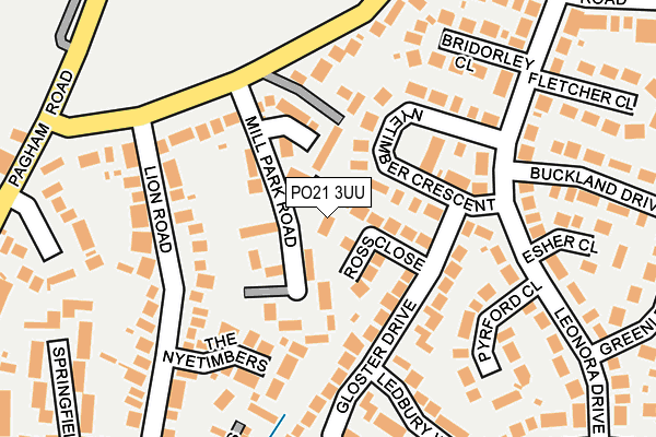 PO21 3UU map - OS OpenMap – Local (Ordnance Survey) PO21 3UU map - OS OpenMap – Local (Ordnance Survey)