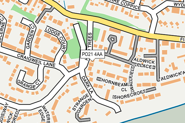 PO21 4AA map - OS OpenMap – Local (Ordnance Survey) PO21 4AA map - OS OpenMap – Local (Ordnance Survey)