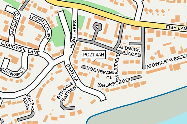 PO21 4AH map - OS OpenMap – Local (Ordnance Survey) PO21 4AH map - OS OpenMap – Local (Ordnance Survey)