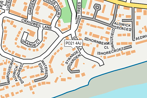 PO21 4AJ map - OS OpenMap – Local (Ordnance Survey) PO21 4AJ map - OS OpenMap – Local (Ordnance Survey)
