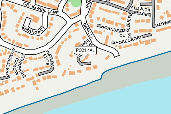 PO21 4AL map - OS OpenMap – Local (Ordnance Survey) PO21 4AL map - OS OpenMap – Local (Ordnance Survey)
