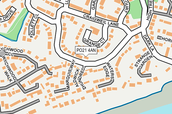 PO21 4AN map - OS OpenMap – Local (Ordnance Survey) PO21 4AN map - OS OpenMap – Local (Ordnance Survey)