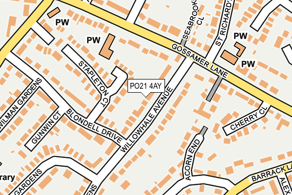PO21 4AY map - OS OpenMap – Local (Ordnance Survey) PO21 4AY map - OS OpenMap – Local (Ordnance Survey)