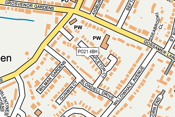 PO21 4BH map - OS OpenMap – Local (Ordnance Survey) PO21 4BH map - OS OpenMap – Local (Ordnance Survey)