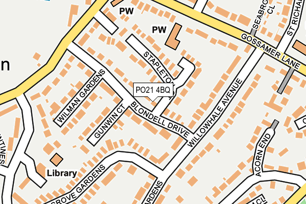 PO21 4BQ map - OS OpenMap – Local (Ordnance Survey) PO21 4BQ map - OS OpenMap – Local (Ordnance Survey)