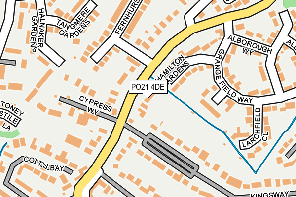 PO21 4DE map - OS OpenMap – Local (Ordnance Survey) PO21 4DE map - OS OpenMap – Local (Ordnance Survey)