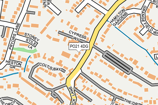 PO21 4DG map - OS OpenMap – Local (Ordnance Survey) PO21 4DG map - OS OpenMap – Local (Ordnance Survey)