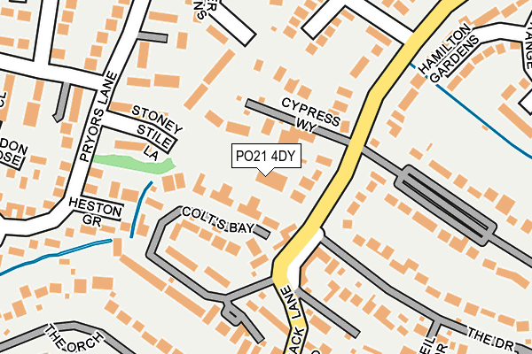 PO21 4DY map - OS OpenMap – Local (Ordnance Survey) PO21 4DY map - OS OpenMap – Local (Ordnance Survey)