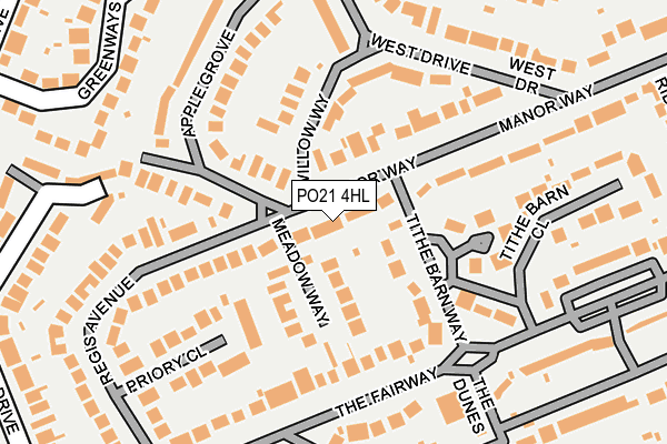 PO21 4HL map - OS OpenMap – Local (Ordnance Survey) PO21 4HL map - OS OpenMap – Local (Ordnance Survey)