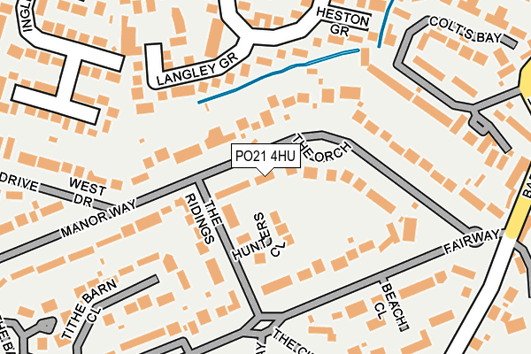 PO21 4HU map - OS OpenMap – Local (Ordnance Survey)