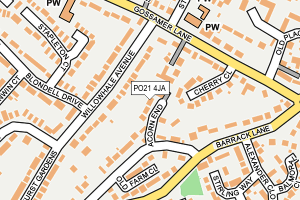 PO21 4JA map - OS OpenMap – Local (Ordnance Survey) PO21 4JA map - OS OpenMap – Local (Ordnance Survey)