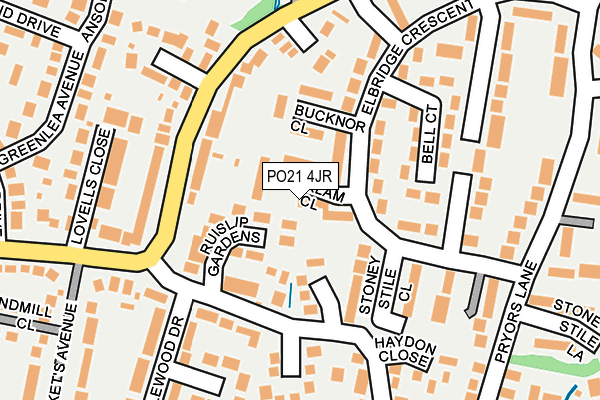 PO21 4JR map - OS OpenMap – Local (Ordnance Survey) PO21 4JR map - OS OpenMap – Local (Ordnance Survey)