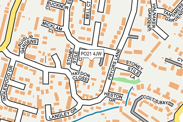 PO21 4JW map - OS OpenMap – Local (Ordnance Survey) PO21 4JW map - OS OpenMap – Local (Ordnance Survey)