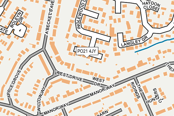 PO21 4JY map - OS OpenMap – Local (Ordnance Survey) PO21 4JY map - OS OpenMap – Local (Ordnance Survey)