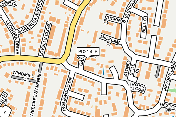 PO21 4LB map - OS OpenMap – Local (Ordnance Survey) PO21 4LB map - OS OpenMap – Local (Ordnance Survey)