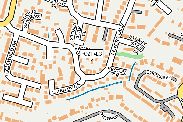 PO21 4LG map - OS OpenMap – Local (Ordnance Survey) PO21 4LG map - OS OpenMap – Local (Ordnance Survey)