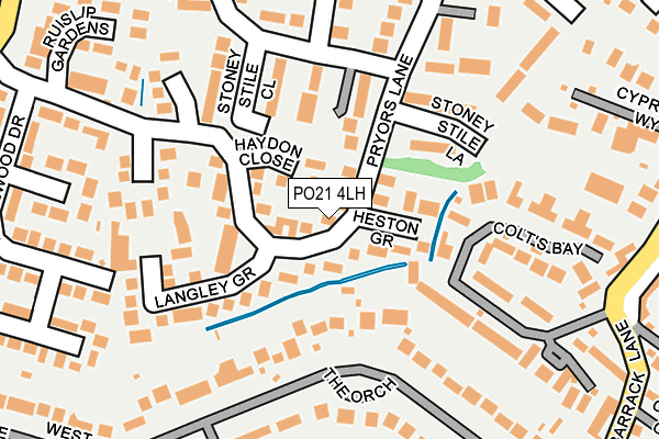 PO21 4LH map - OS OpenMap – Local (Ordnance Survey)