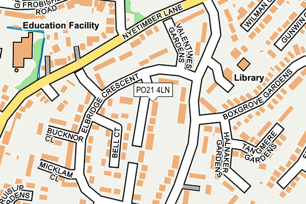 PO21 4LN map - OS OpenMap – Local (Ordnance Survey) PO21 4LN map - OS OpenMap – Local (Ordnance Survey)