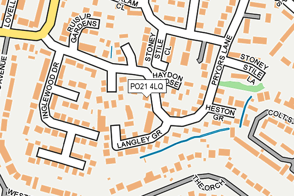 PO21 4LQ map - OS OpenMap – Local (Ordnance Survey) PO21 4LQ map - OS OpenMap – Local (Ordnance Survey)