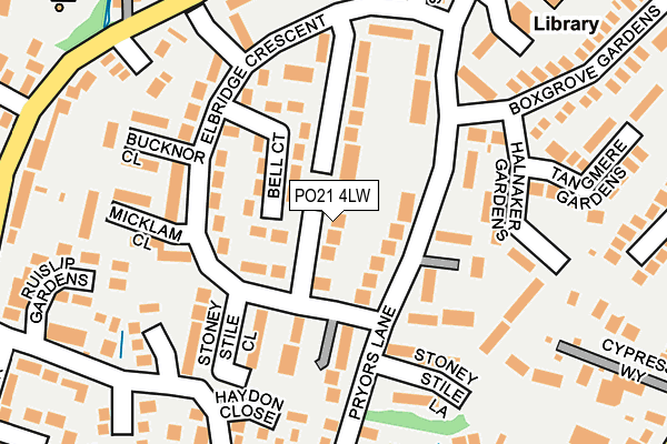 PO21 4LW map - OS OpenMap – Local (Ordnance Survey) PO21 4LW map - OS OpenMap – Local (Ordnance Survey)