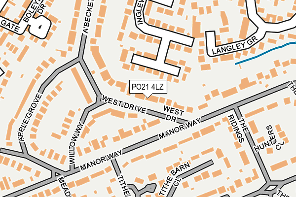 PO21 4LZ map - OS OpenMap – Local (Ordnance Survey) PO21 4LZ map - OS OpenMap – Local (Ordnance Survey)