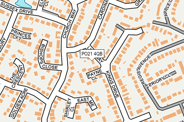 PO21 4QB map - OS OpenMap – Local (Ordnance Survey) PO21 4QB map - OS OpenMap – Local (Ordnance Survey)