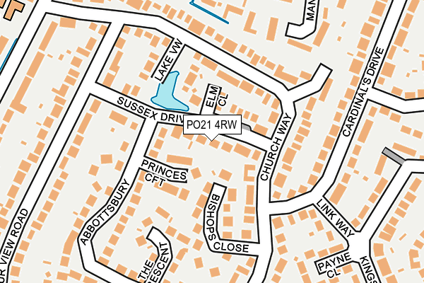 PO21 4RW map - OS OpenMap – Local (Ordnance Survey) PO21 4RW map - OS OpenMap – Local (Ordnance Survey)