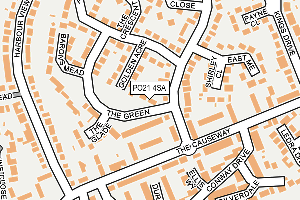 PO21 4SA map - OS OpenMap – Local (Ordnance Survey) PO21 4SA map - OS OpenMap – Local (Ordnance Survey)