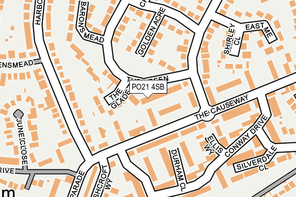 PO21 4SB map - OS OpenMap – Local (Ordnance Survey) PO21 4SB map - OS OpenMap – Local (Ordnance Survey)