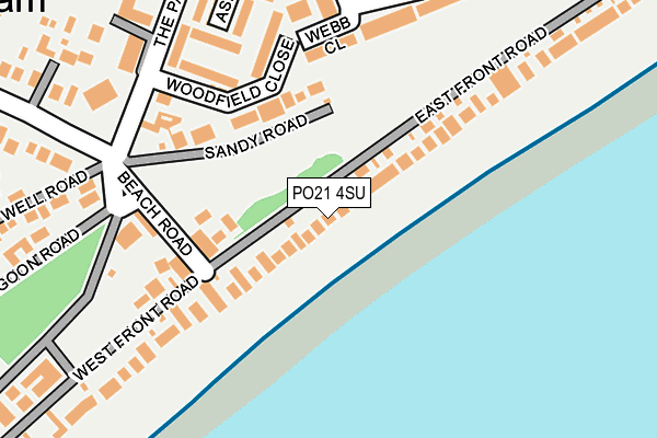 PO21 4SU map - OS OpenMap – Local (Ordnance Survey)