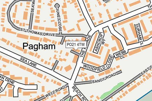 PO21 4TW map - OS OpenMap – Local (Ordnance Survey) PO21 4TW map - OS OpenMap – Local (Ordnance Survey)