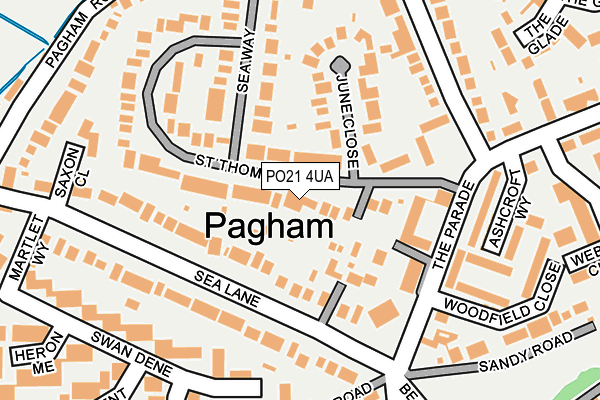 PO21 4UA map - OS OpenMap – Local (Ordnance Survey) PO21 4UA map - OS OpenMap – Local (Ordnance Survey)